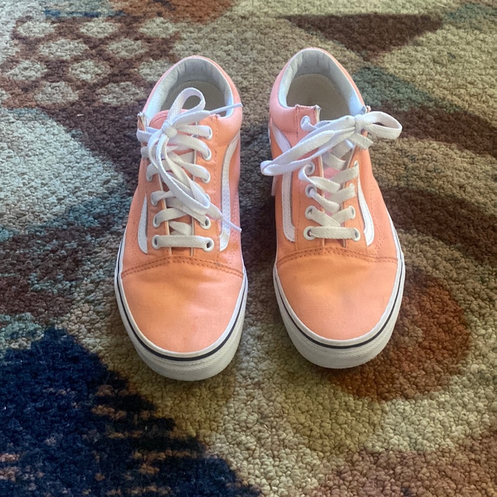 Womens Old Skool Vans-peach pink